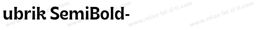 ubrik SemiBold字体转换